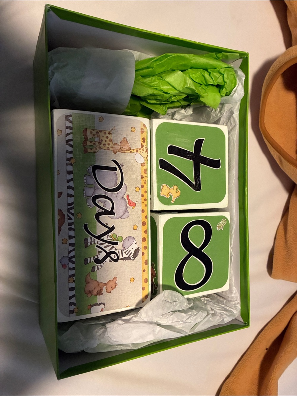 Nursery Milestone Flashcards and Keepsake Set - Green